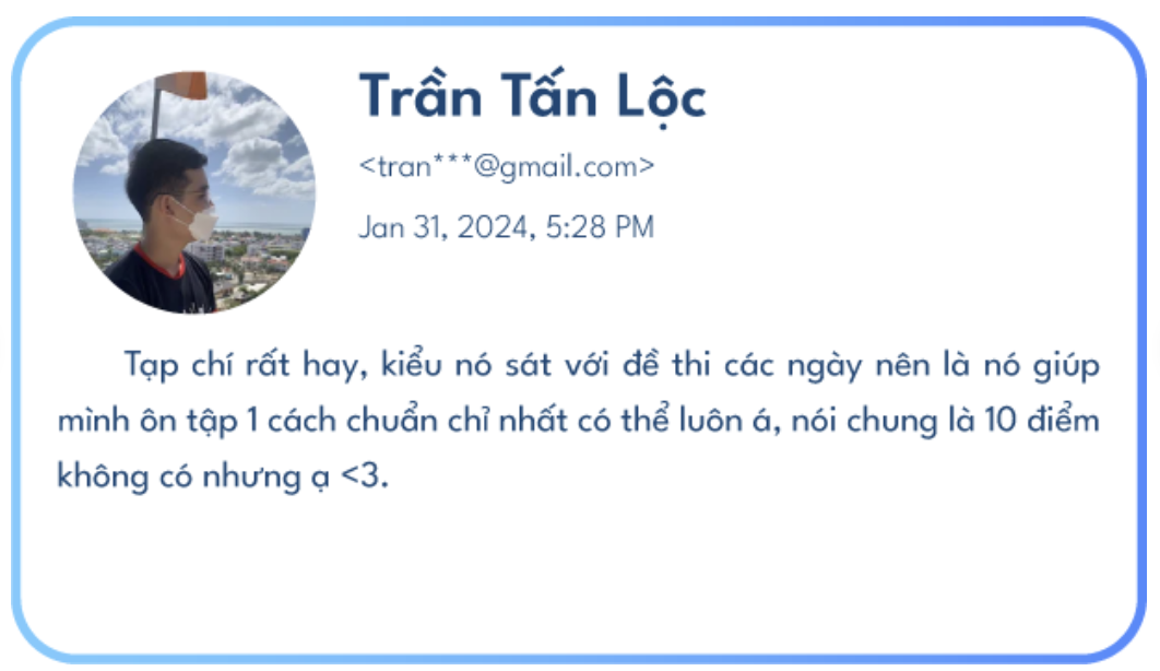 Cảm nhận của Trần Tấn Lộc về IELTS Insights